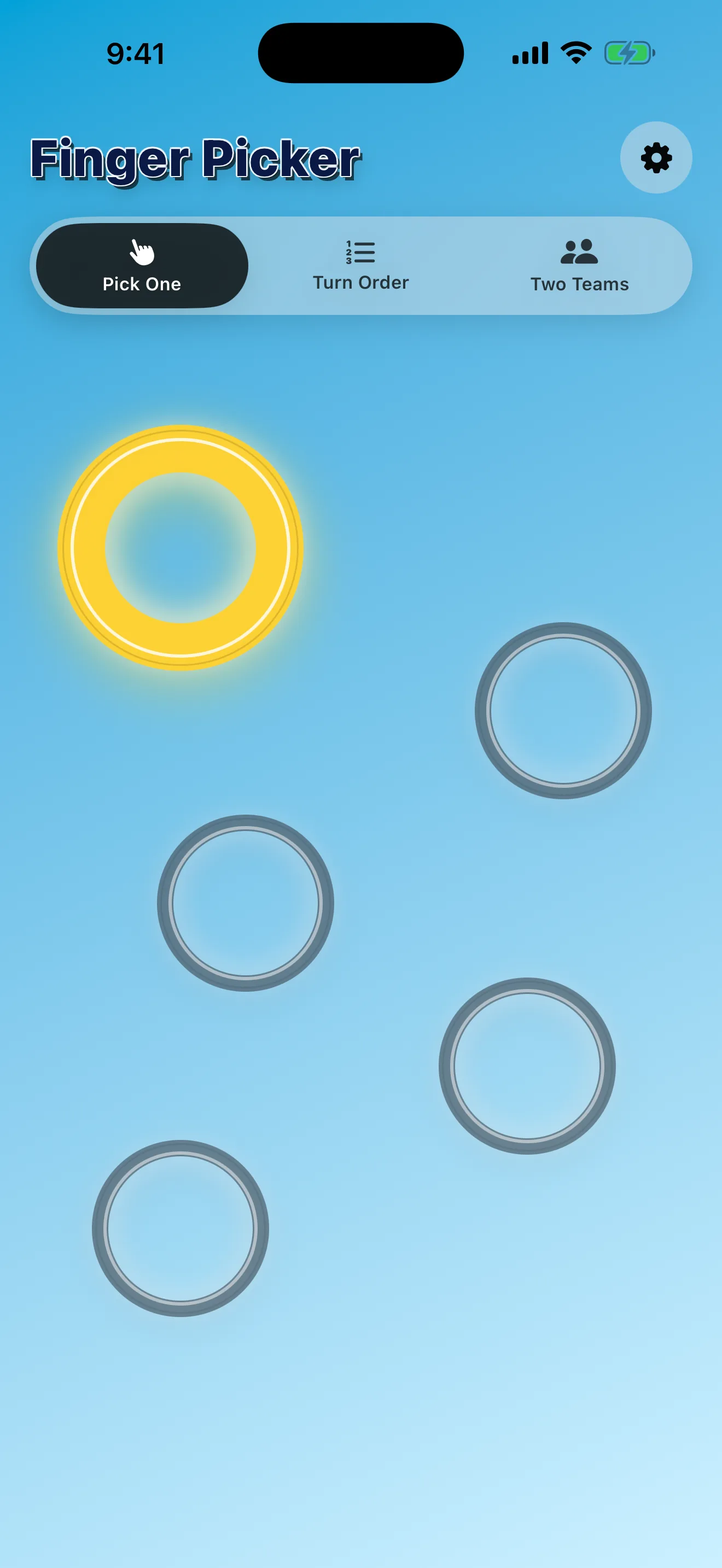 One Finger Picker Pick One mode